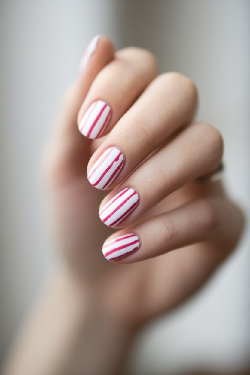 candy cane nail design