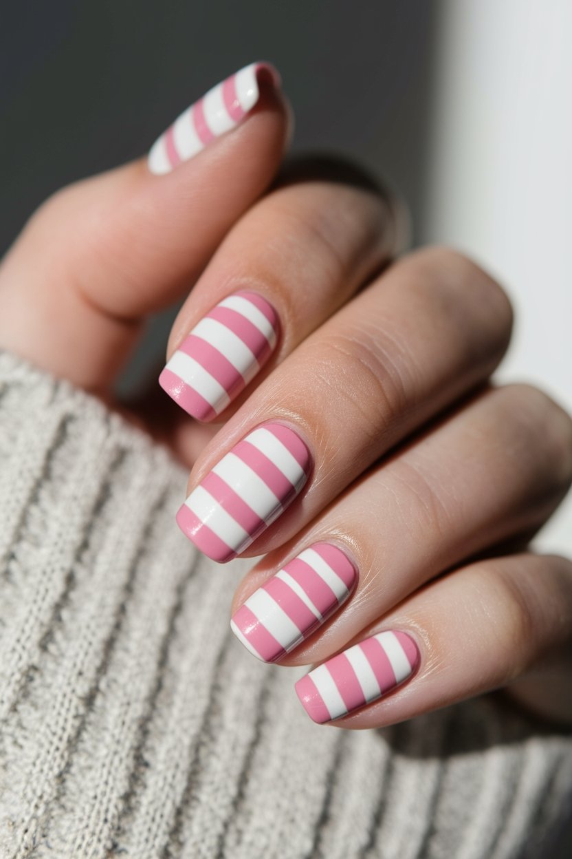 candy cane nail design