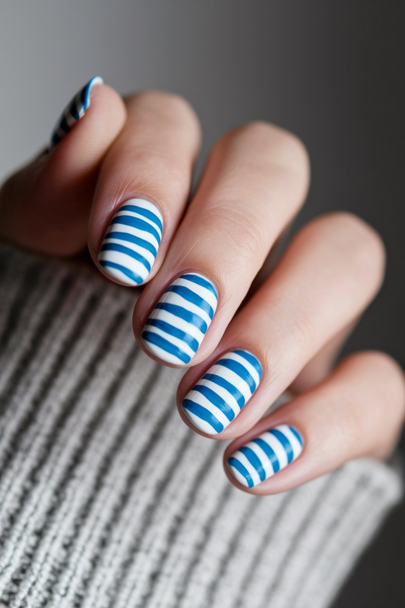 candy cane striped nails