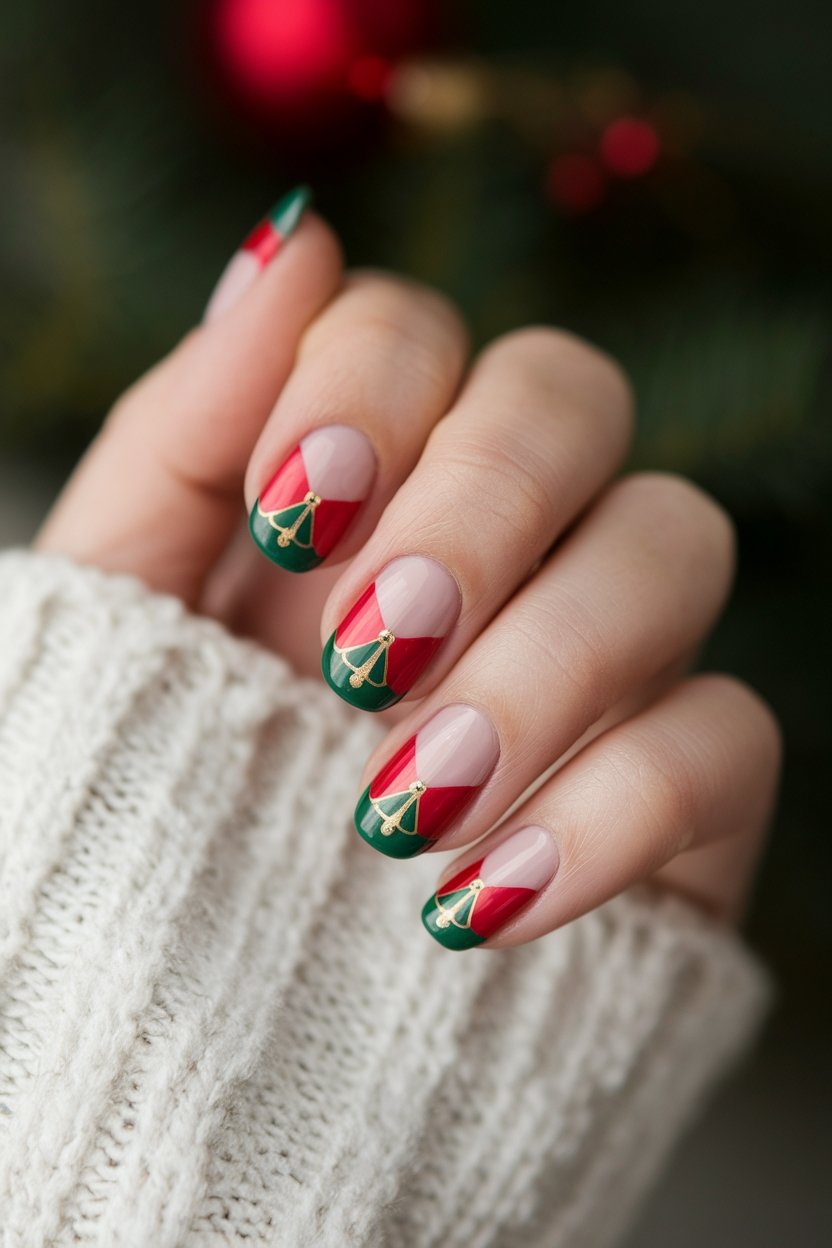 festive holiday nail design
