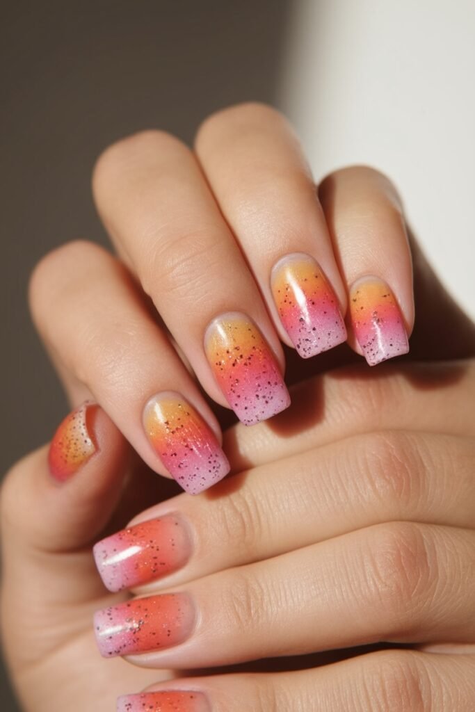 glittering sunset color blend