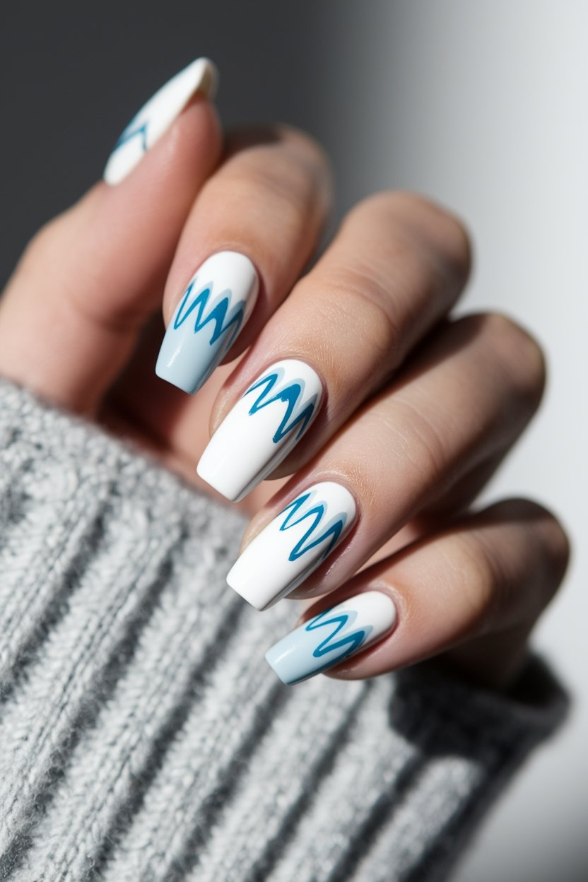 icicle inspired winter nail art