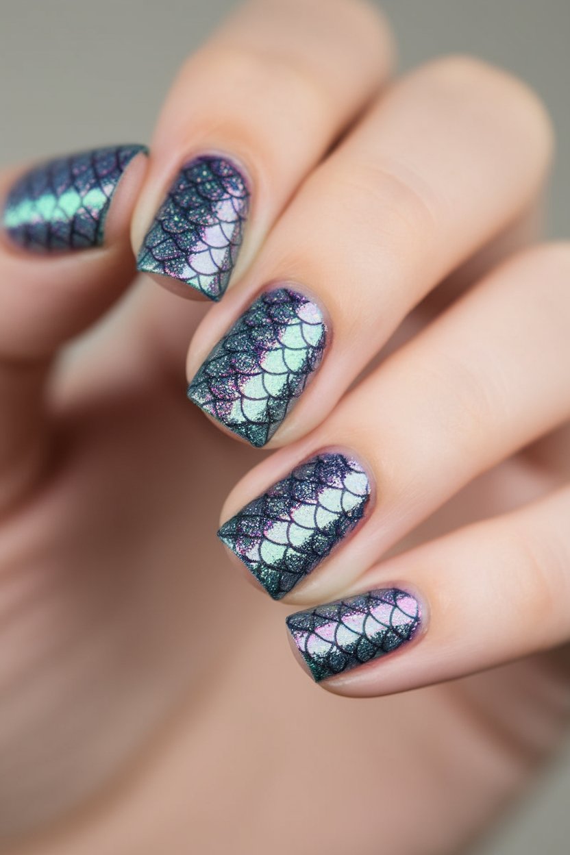 shimmering aquatic pattern design