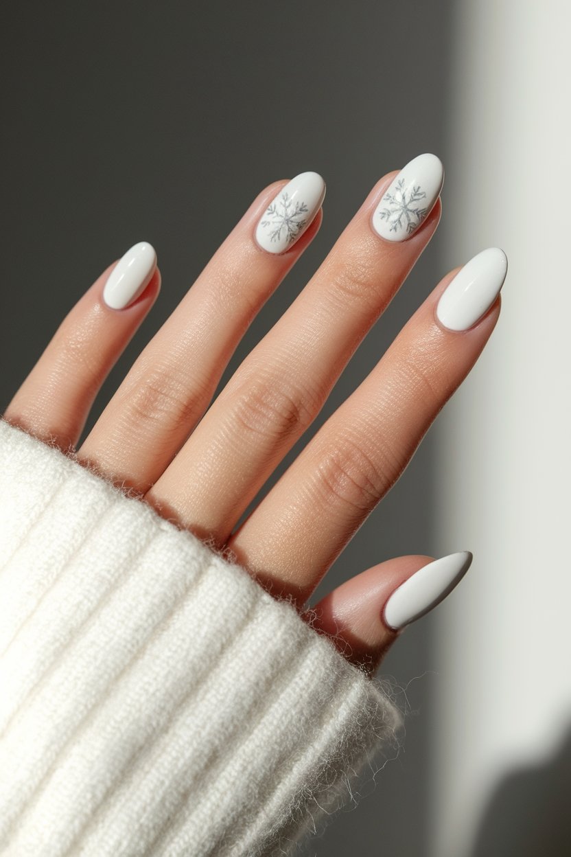 snowflake designs on white