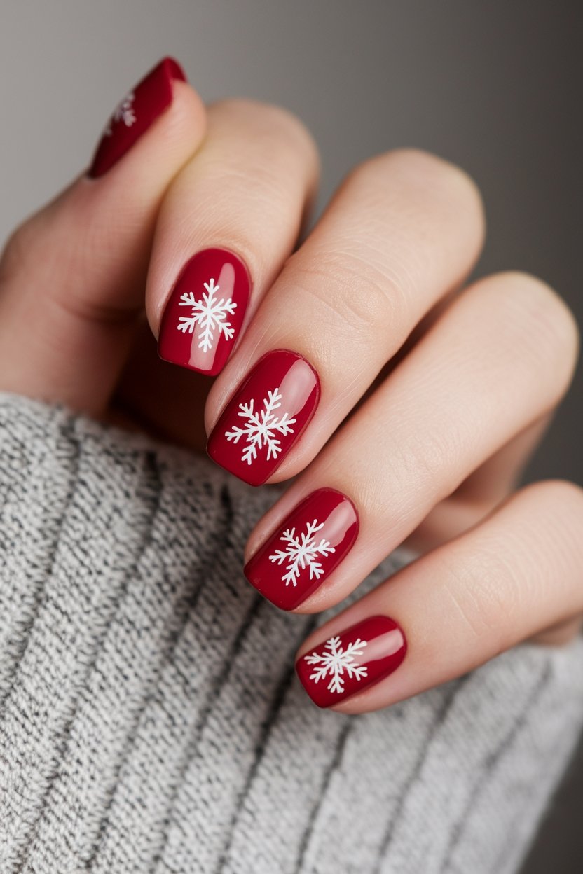 snowflake nail art tutorial
