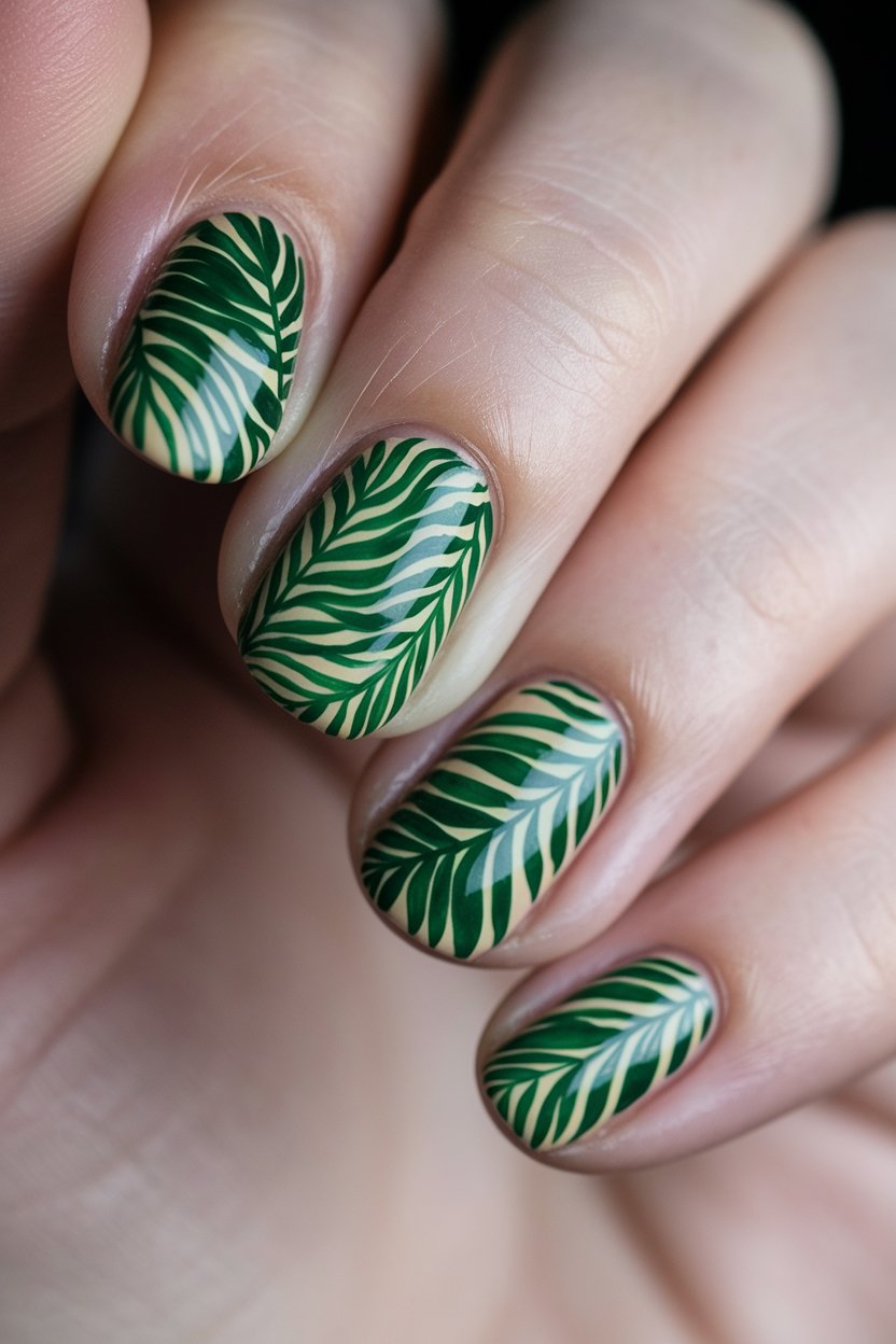 tropical leaf art design