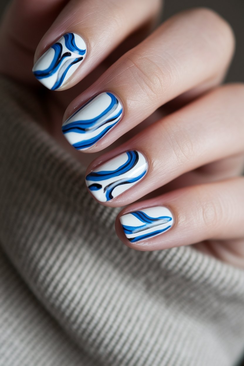 vibrant electric blue design