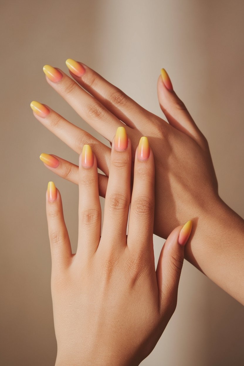 vibrant gradient sunset hues