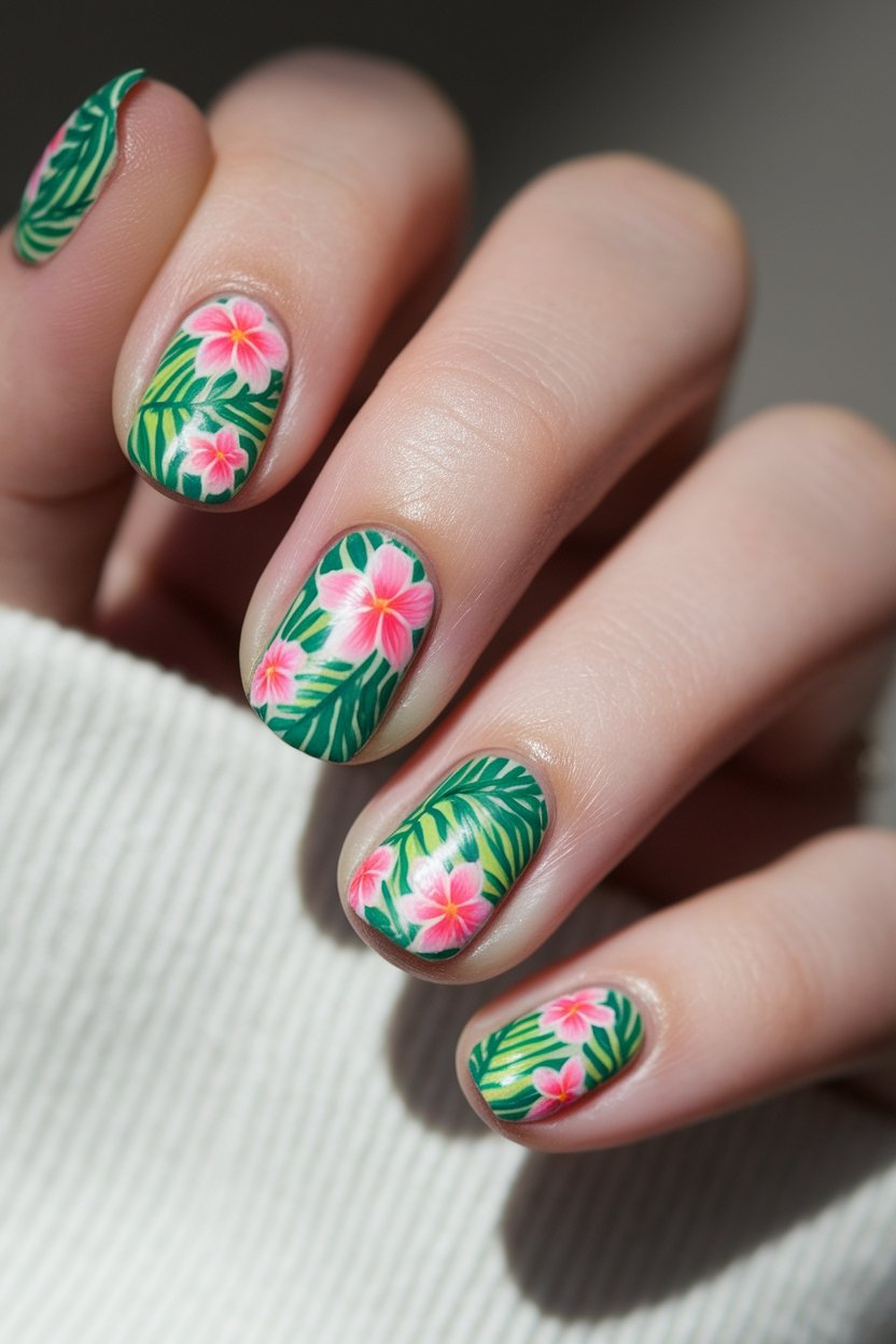 vibrant tropical flower designs