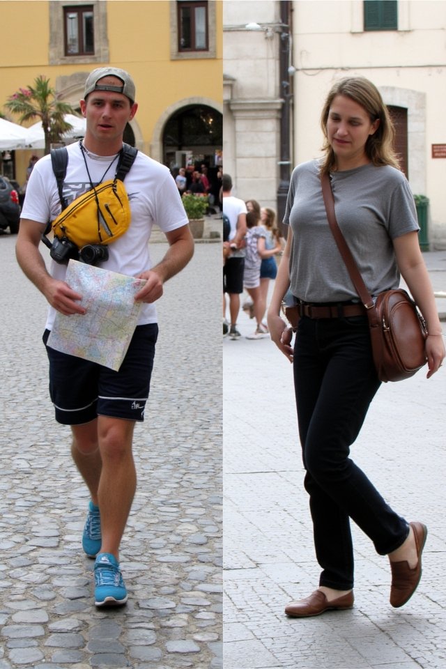 avoid looking like tourists