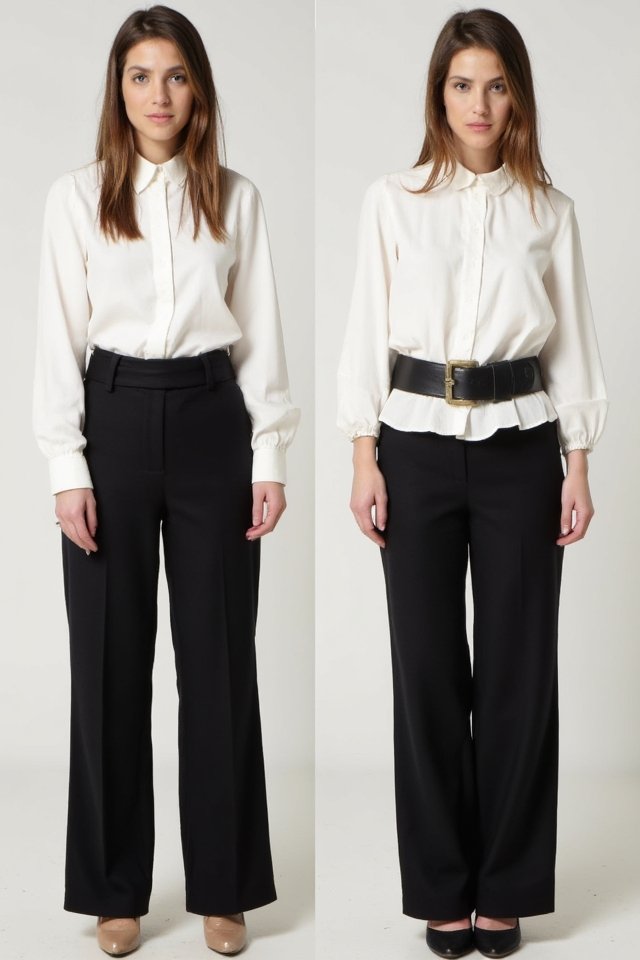 belt placement affects proportions