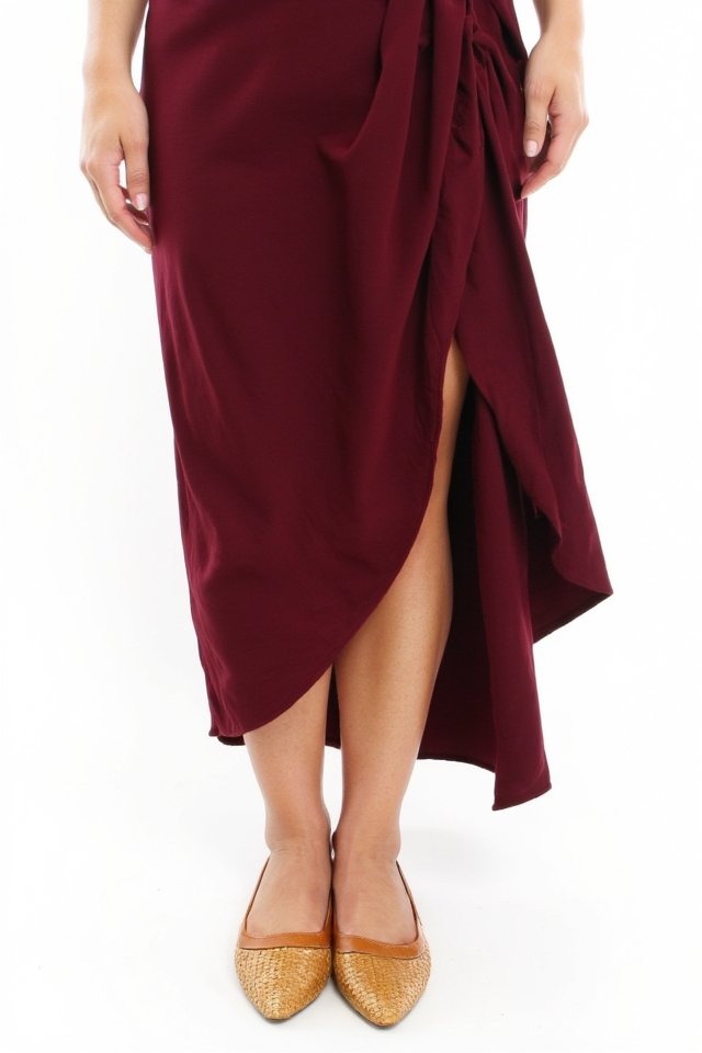 burgundy and tan elegance