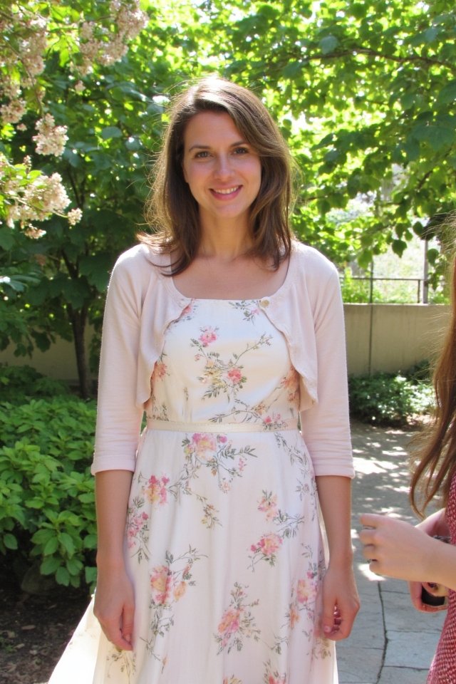 cropped cardigan tea dress