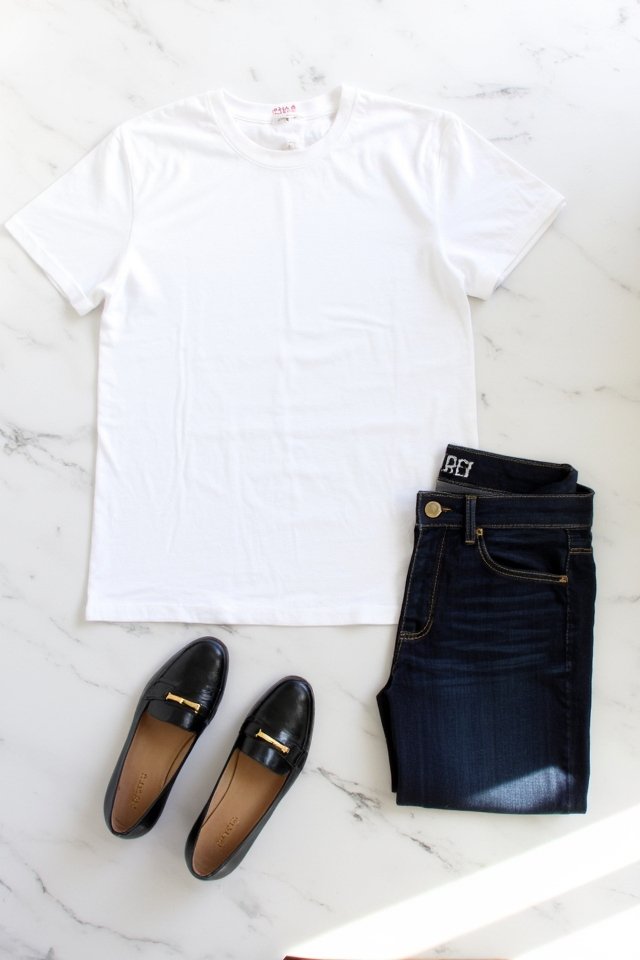 elevate basic outfit effortlessly