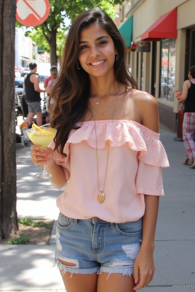 flirty casual denim ensemble