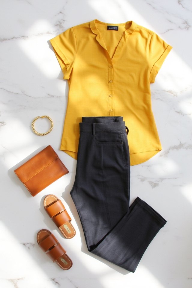 mustard gray tan sophisticated