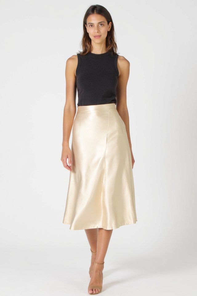 satin ribbed knit effortless elegance