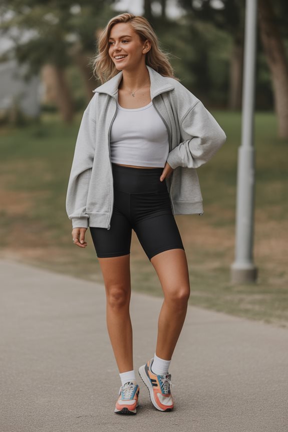 sporty chic athleisure style