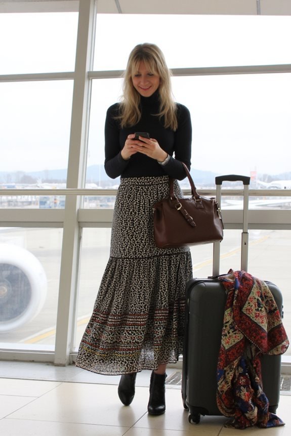 comfortable travel outfit combo