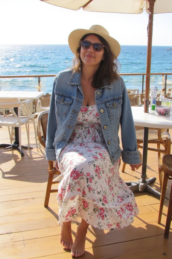 effortless denim sundress style