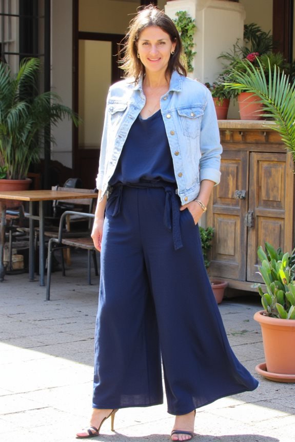 effortless jumpsuit denim combo