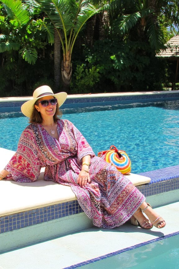 effortlessly glamorous poolside caftan