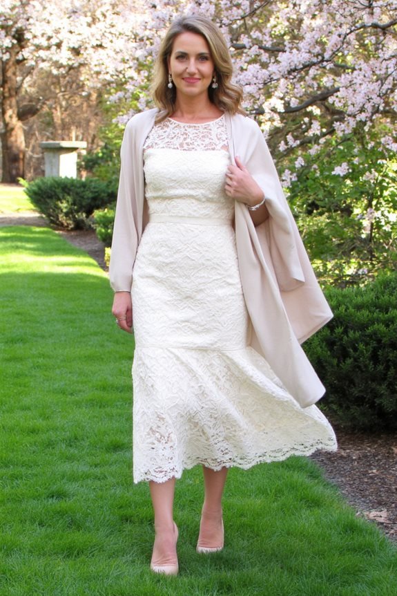 elegant champagne lace ensemble