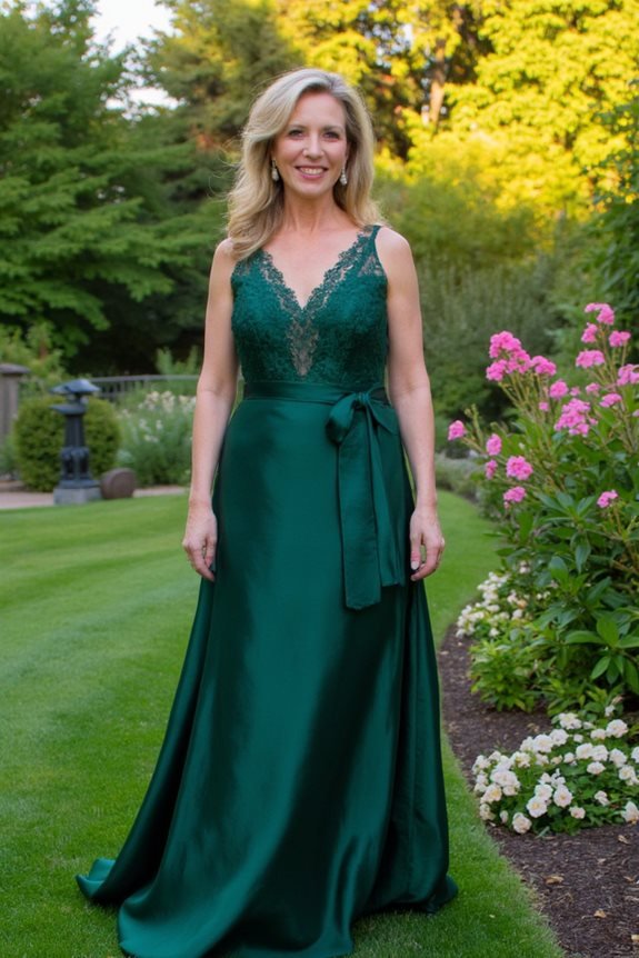 flattering elegant a line dress