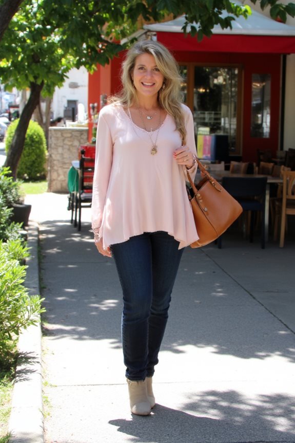 polished flowy tunic outfit