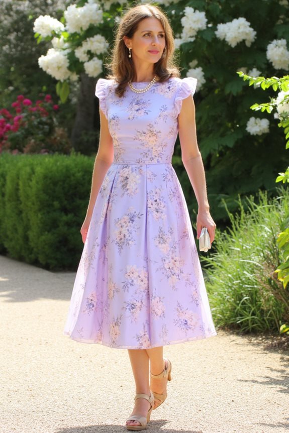 sophisticated floral midi dresses