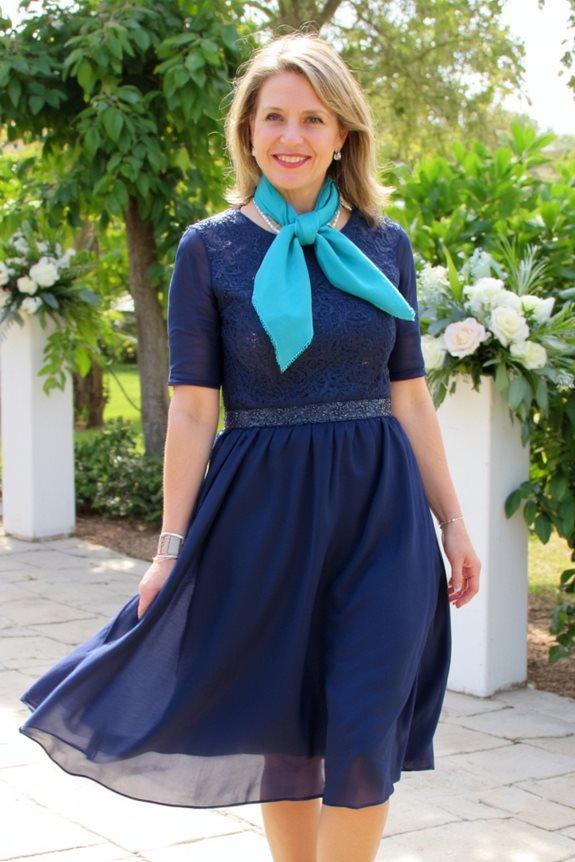 teal silk scarf versatility