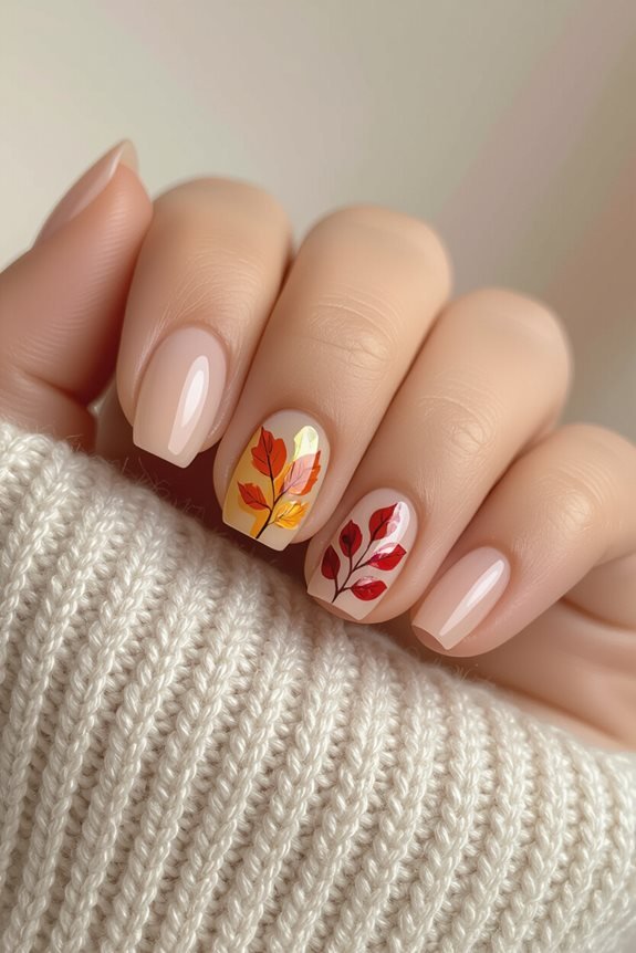autumn inspired nail art