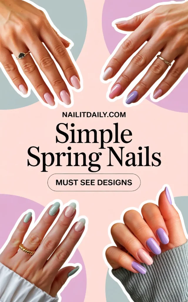 Alt text: Elegant spring nail designs featuring pastel colors and stylish rings on manicured hands, perfect for seasonal inspiration.