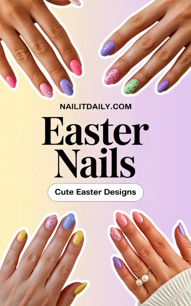 Colorful Easter nail designs featuring pastel shades and playful patterns to celebrate the holiday in style.